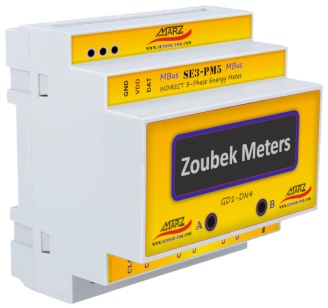 MBus 3-fázový elektroměr SE3-PM5-LCD, nepřímé měření