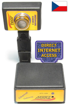 Sensor CO s detekcí přes internet, mobil, e-mail